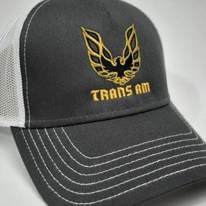 Pontiac Muscle Trans Am Firebird Trucker Mesh Snapback Curved Bill Hat Cap Retro